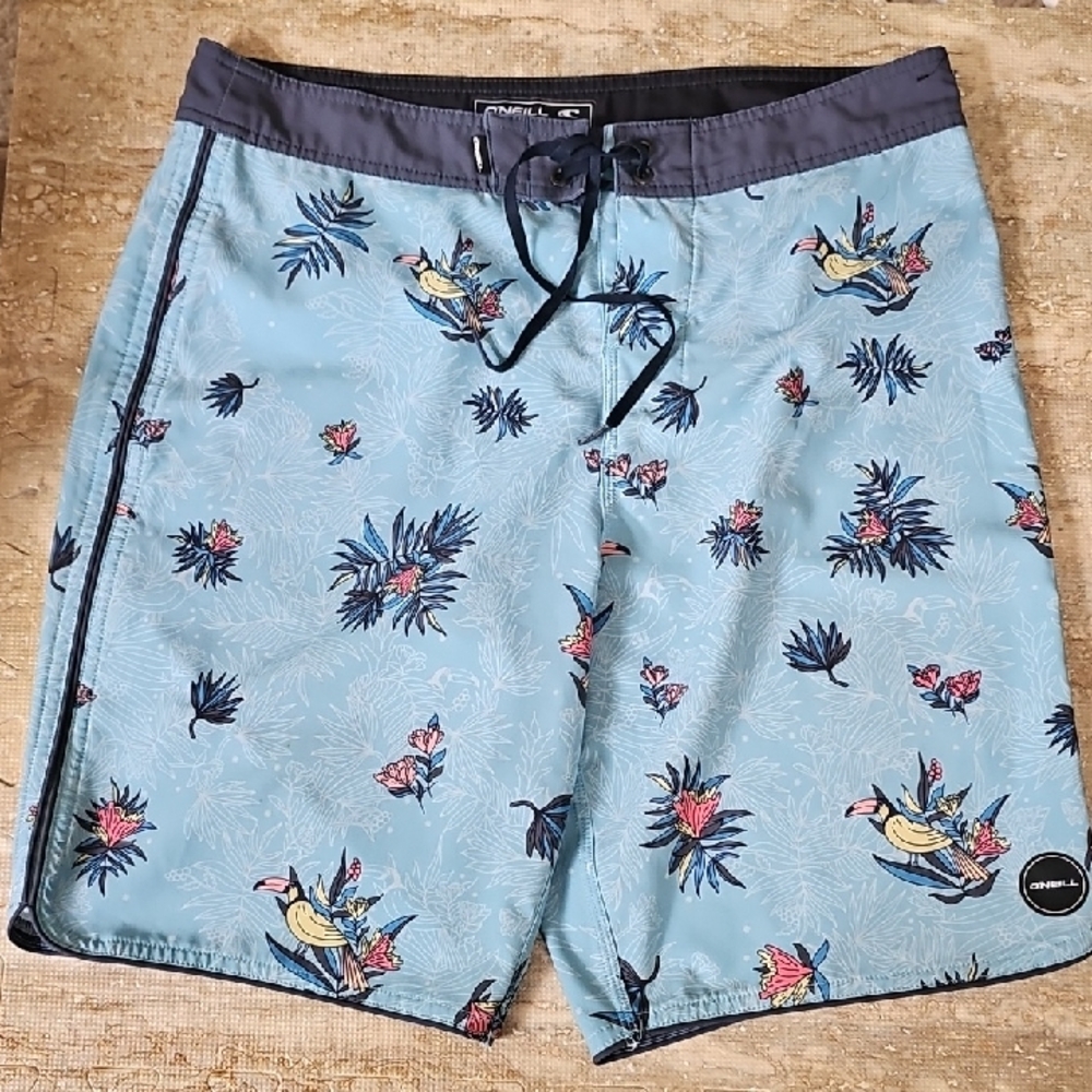 O'Neill Men's Blue Floral Swim Shorts
